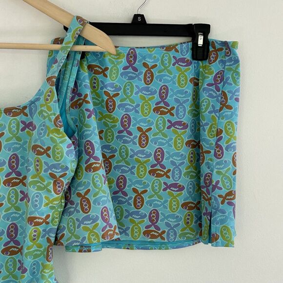 Fresh Produce Swimsuit & Skirt Size 6 8 Splash Fish Beach Coastal One Piece Set! - Picture 3 of 8